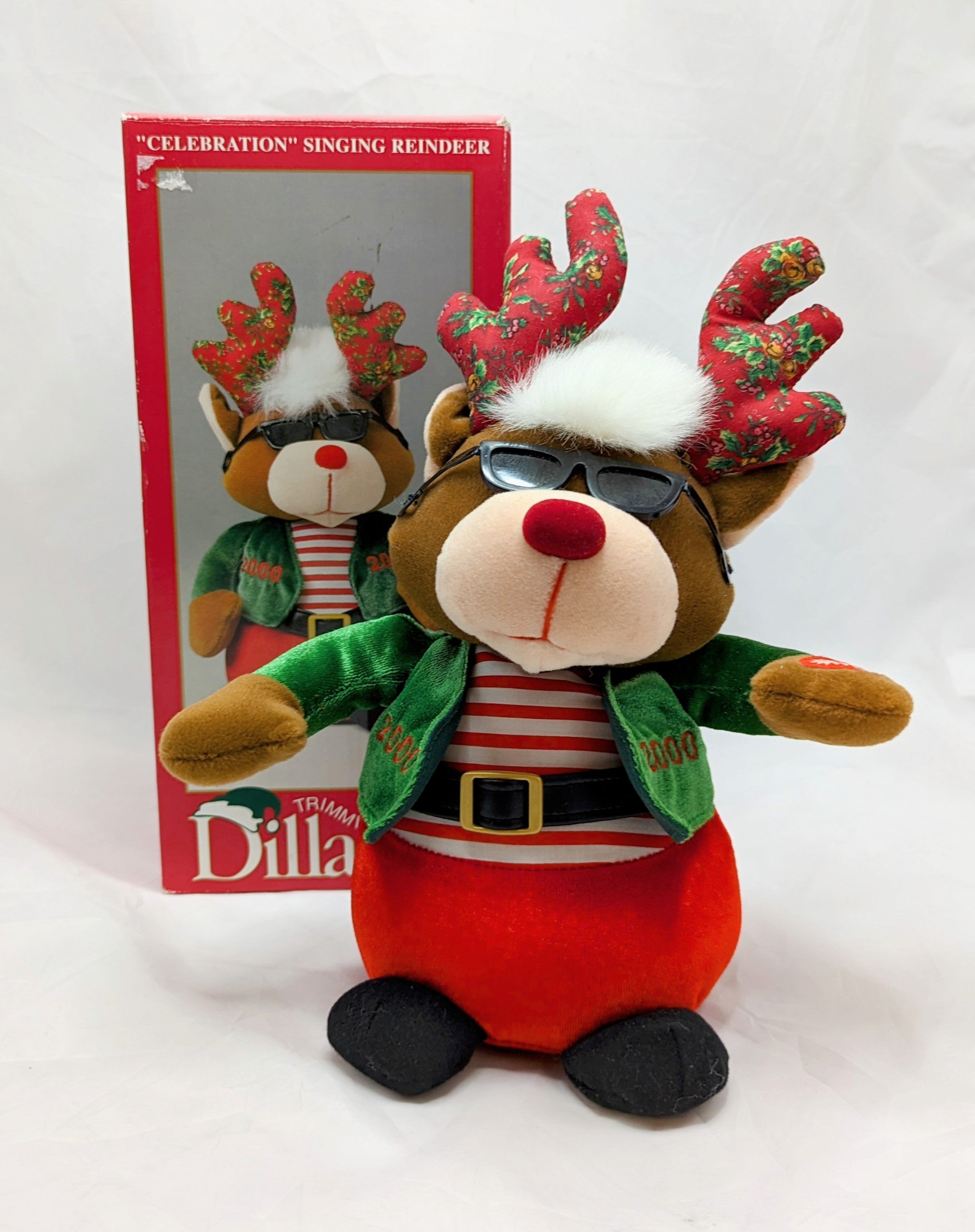 Dillards Trimming 2000 11" Celebration Singing Reindeer