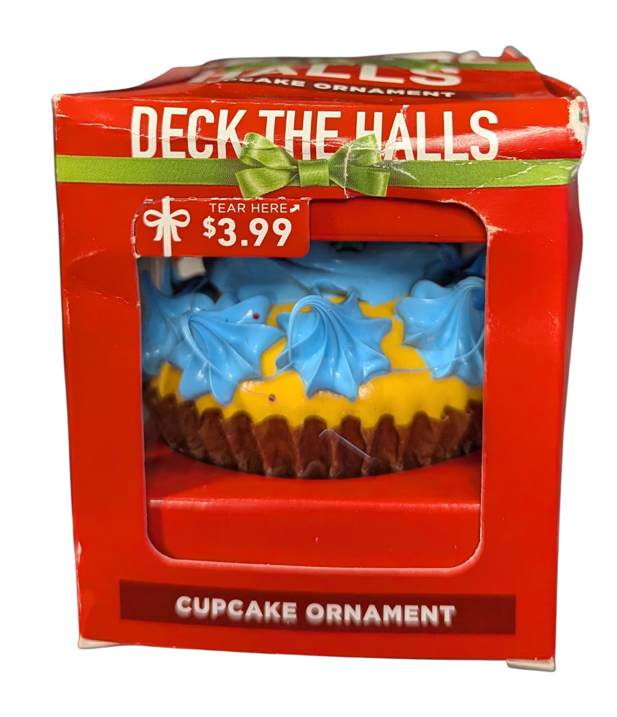 2016 Walgreen Deck The Halls - Blue Foam Frosting Cupcake Ornament