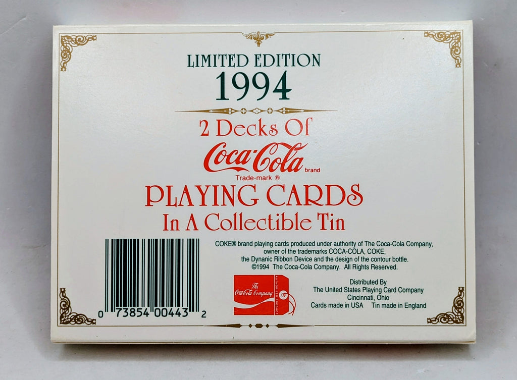 1994 Coca-Cola Limited Edition Santa Clause Playing Cards In Collectible Tin image 3