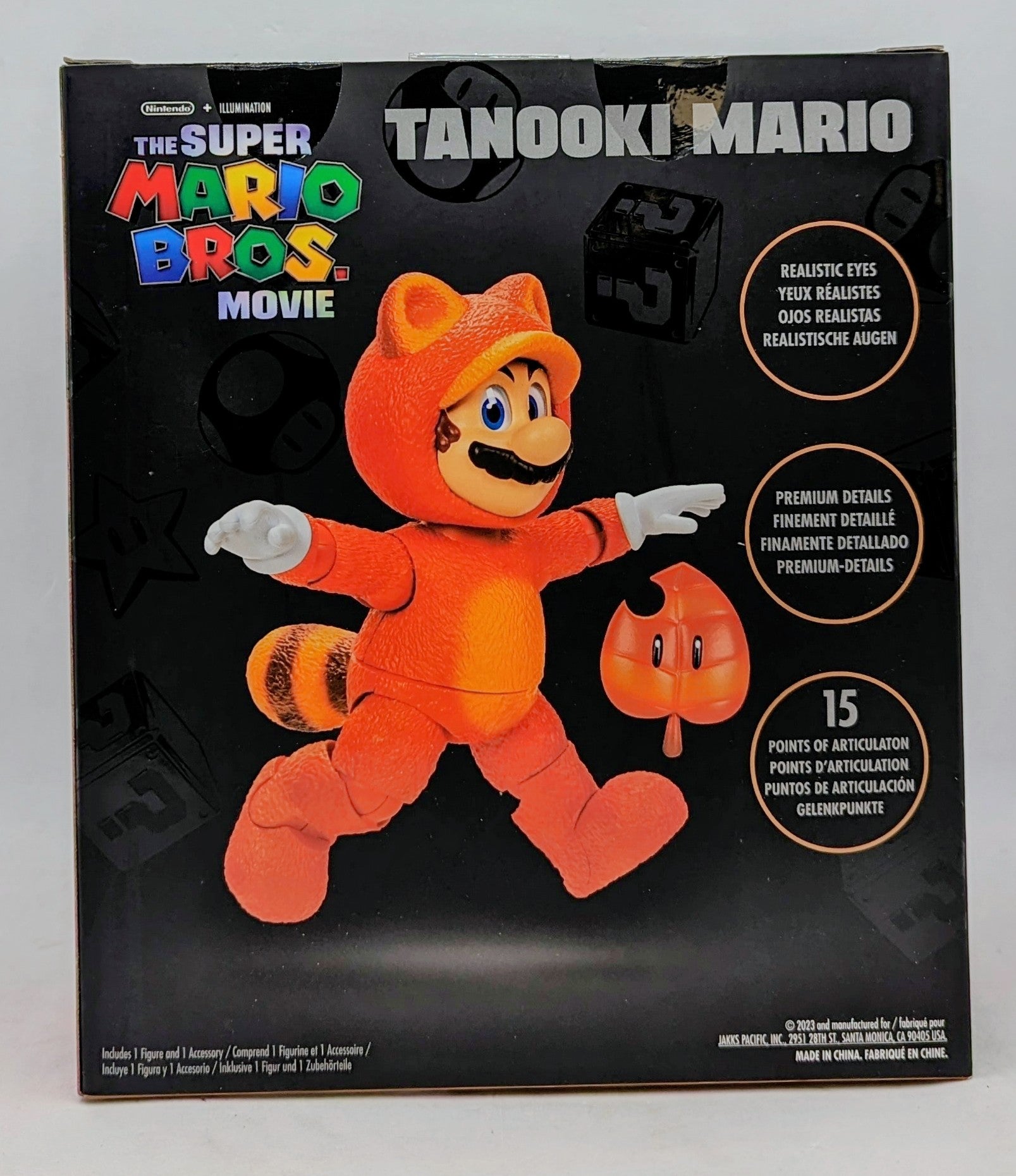 Jakks Pacific Nintendo Nintendo The Super Mario Bros. Movie Tanooki Mario Figure image 2