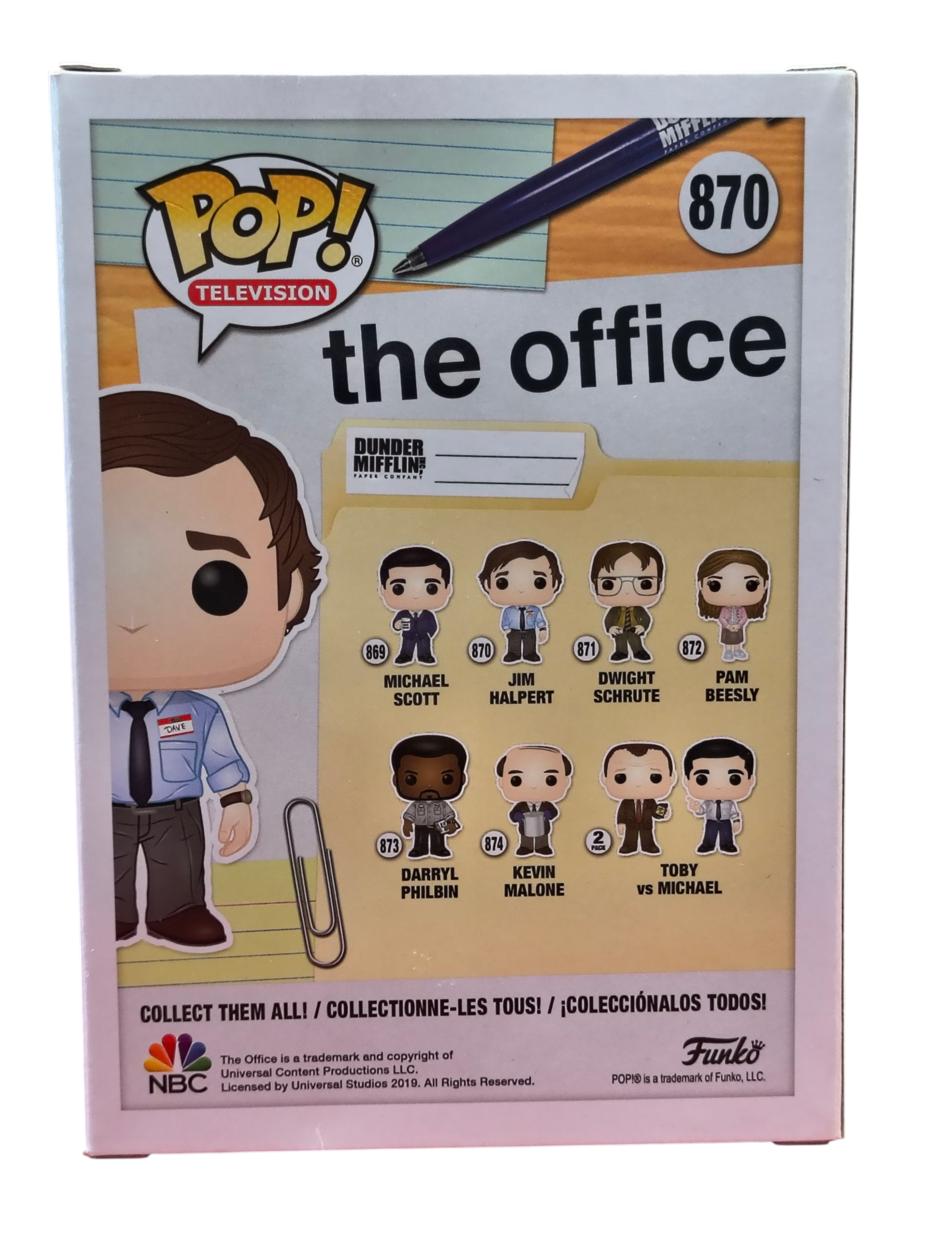 Funko Pop The Office Jim Halpart 870 Limited Edition Chase - SC image 2