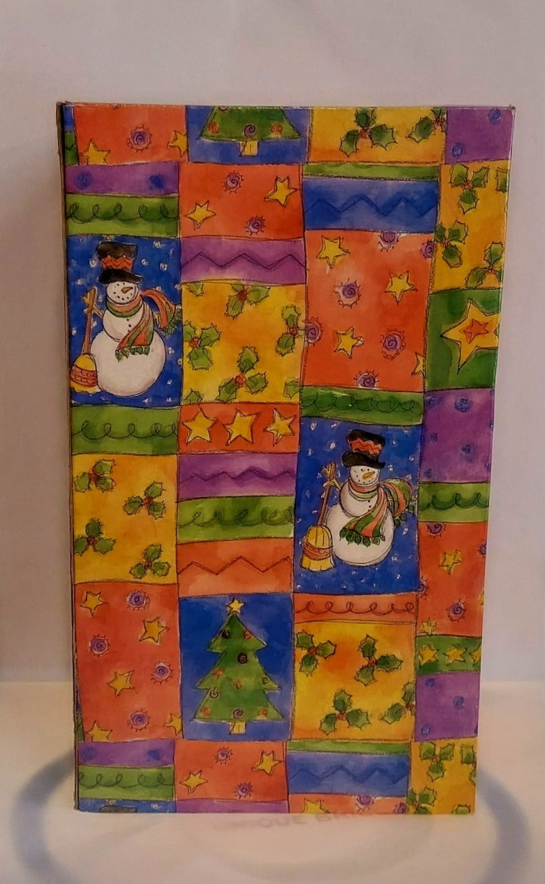 Sango The Sweet Shopp Christmas Snowman Glass Cookie Jar 11" image 2