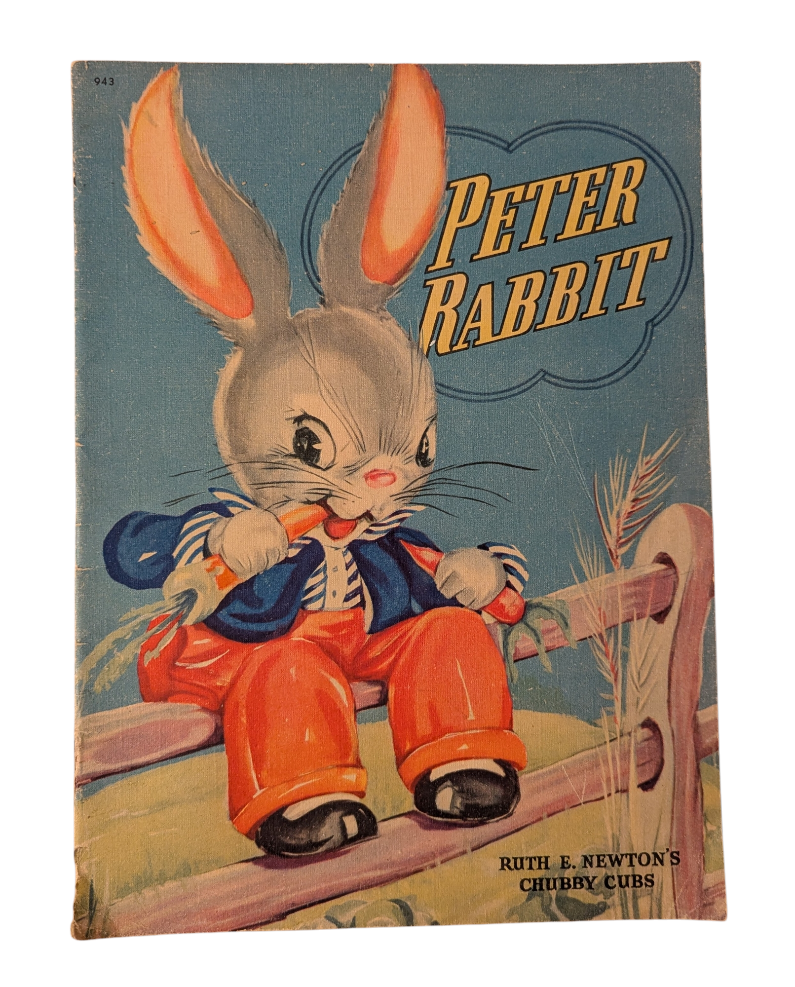 1940 Whitman Peter Rabbit Children's Book By Ruth Newton & Chubby Cubs 13"