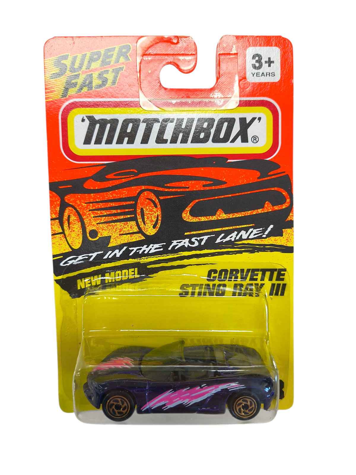 1993 Matchbox Super Fast Corvette Stingray III #38 Purple Diecast 1:64