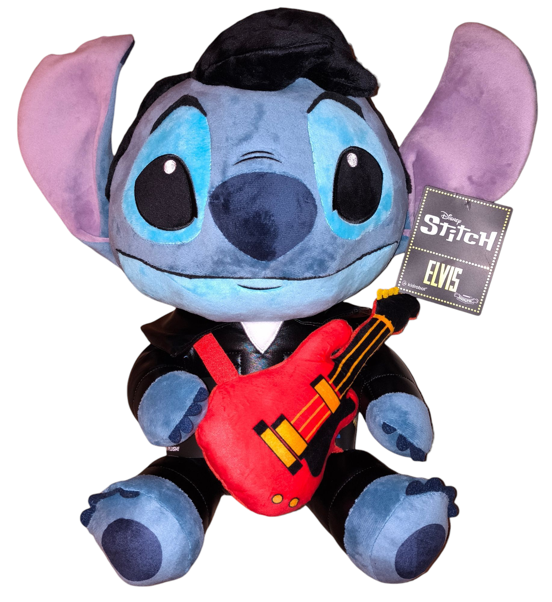 Kidrobot Lilo & Stitch Hug Me Elvis w/ Guitar 16" Shake Action Vibrating Plush