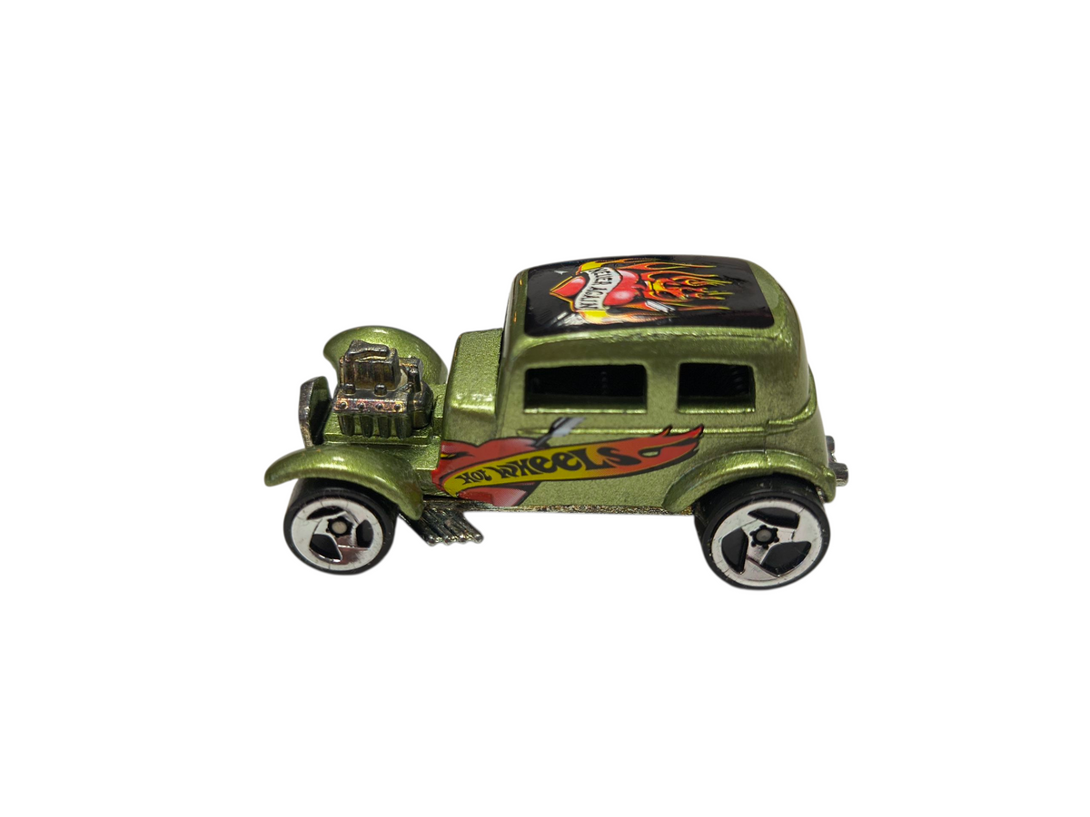 2004 Hot Wheels Tat Rods '32 Ford Vicky #119 Metallic Green 3SP Rims 1:64 image 3