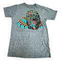 Riot Society Gray Tribal Psychedelic Gorilla Small T-Shirt