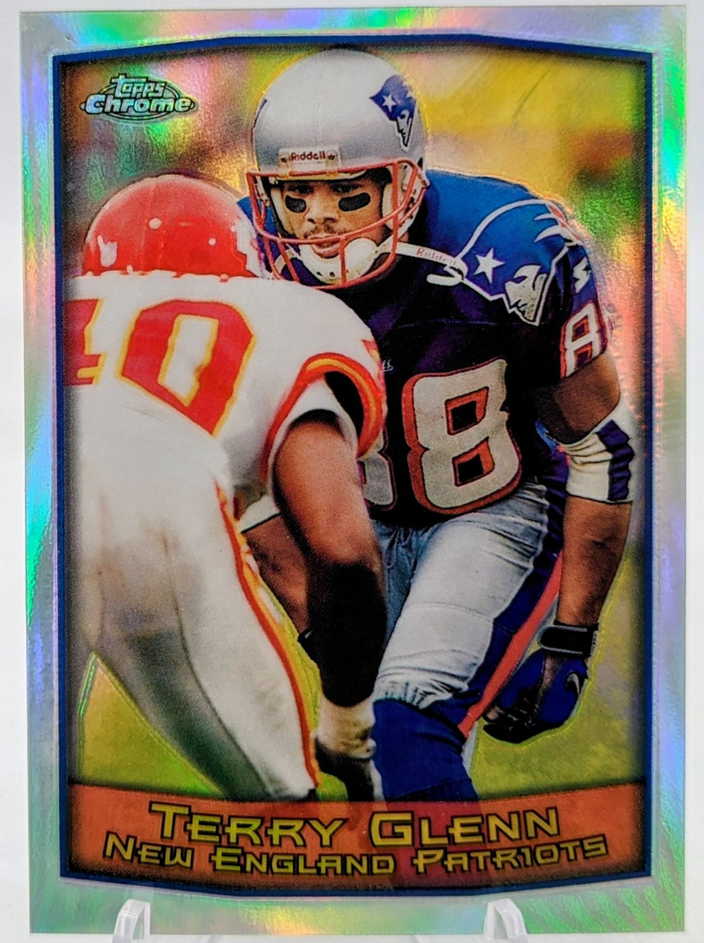 1999 Topps Chrome Refractor Terry Glenn #116 New England Patriots Football Card