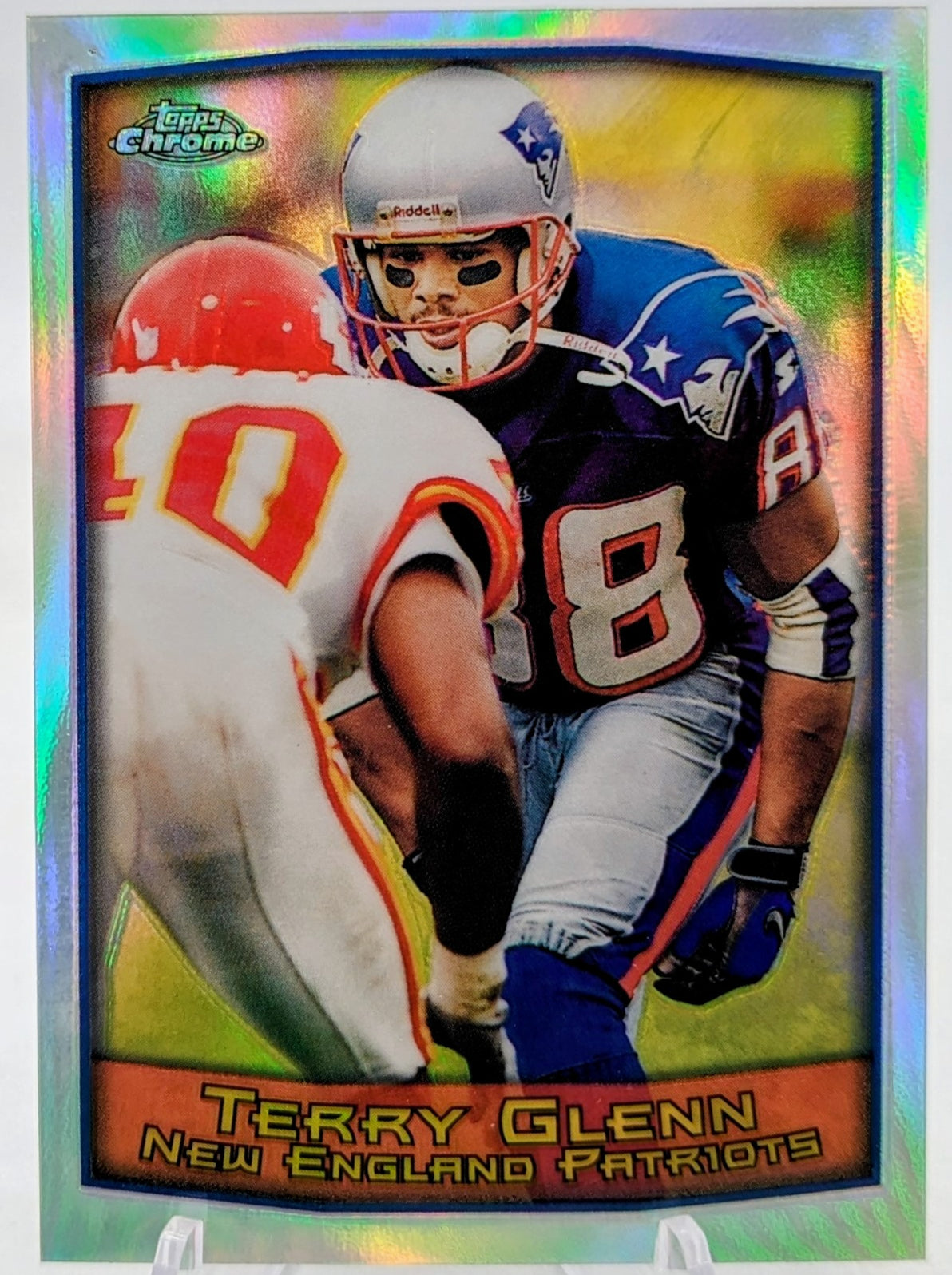 1999 Topps Chrome Refractor Terry Glenn #116 New England Patriots Football Card