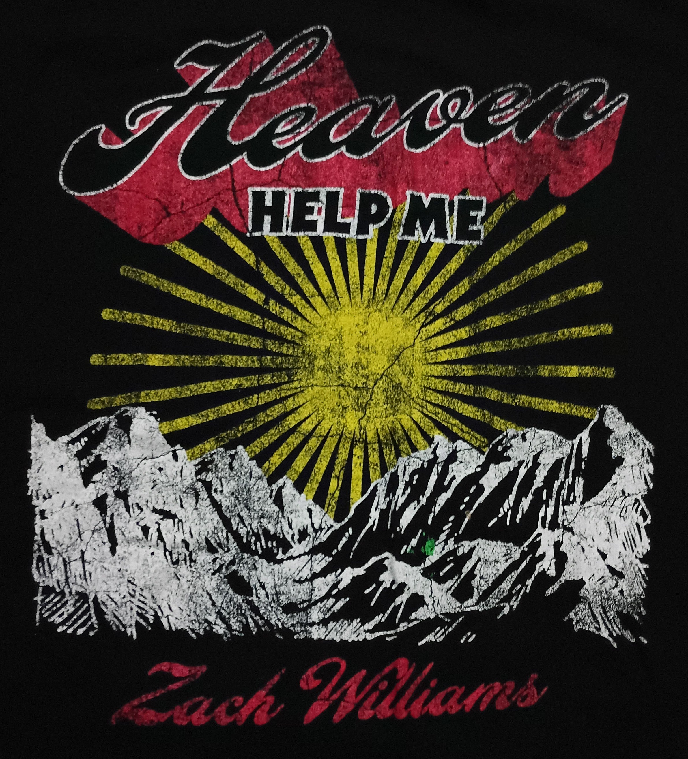 Canvas Zach Williams Heaven Help Me Christian Concert T-Shirt Size S image 3