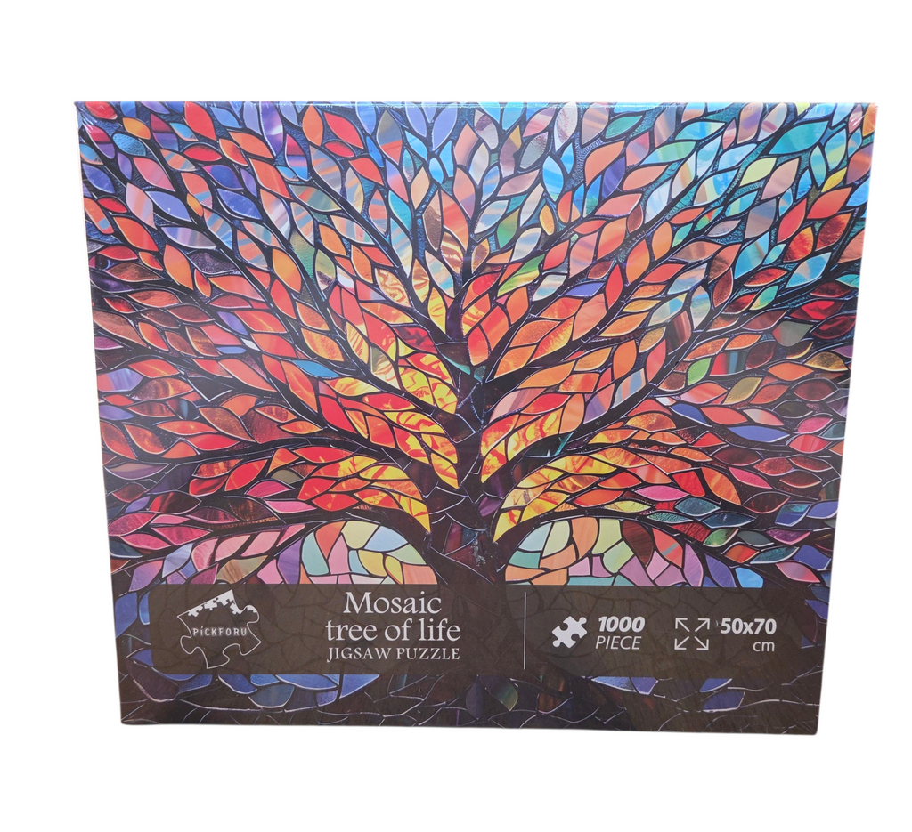 Pickforu Mosaic Tree of Life Jigsaw Puzzle 1000 Pieces 50 x 70"
