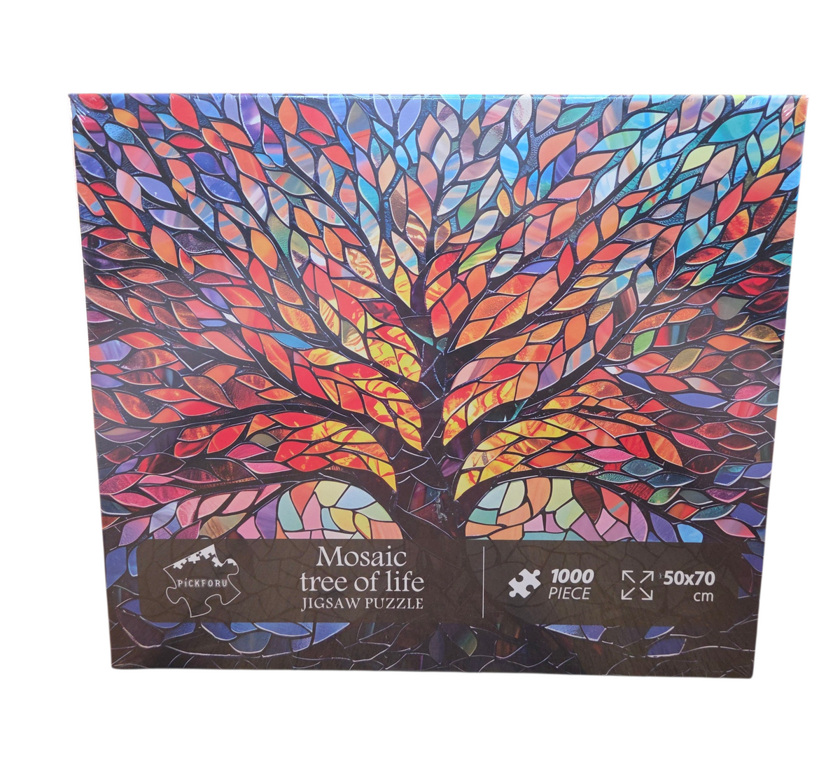 Pickforu Mosaic Tree of Life Jigsaw Puzzle 1000 Pieces 50 x 70"