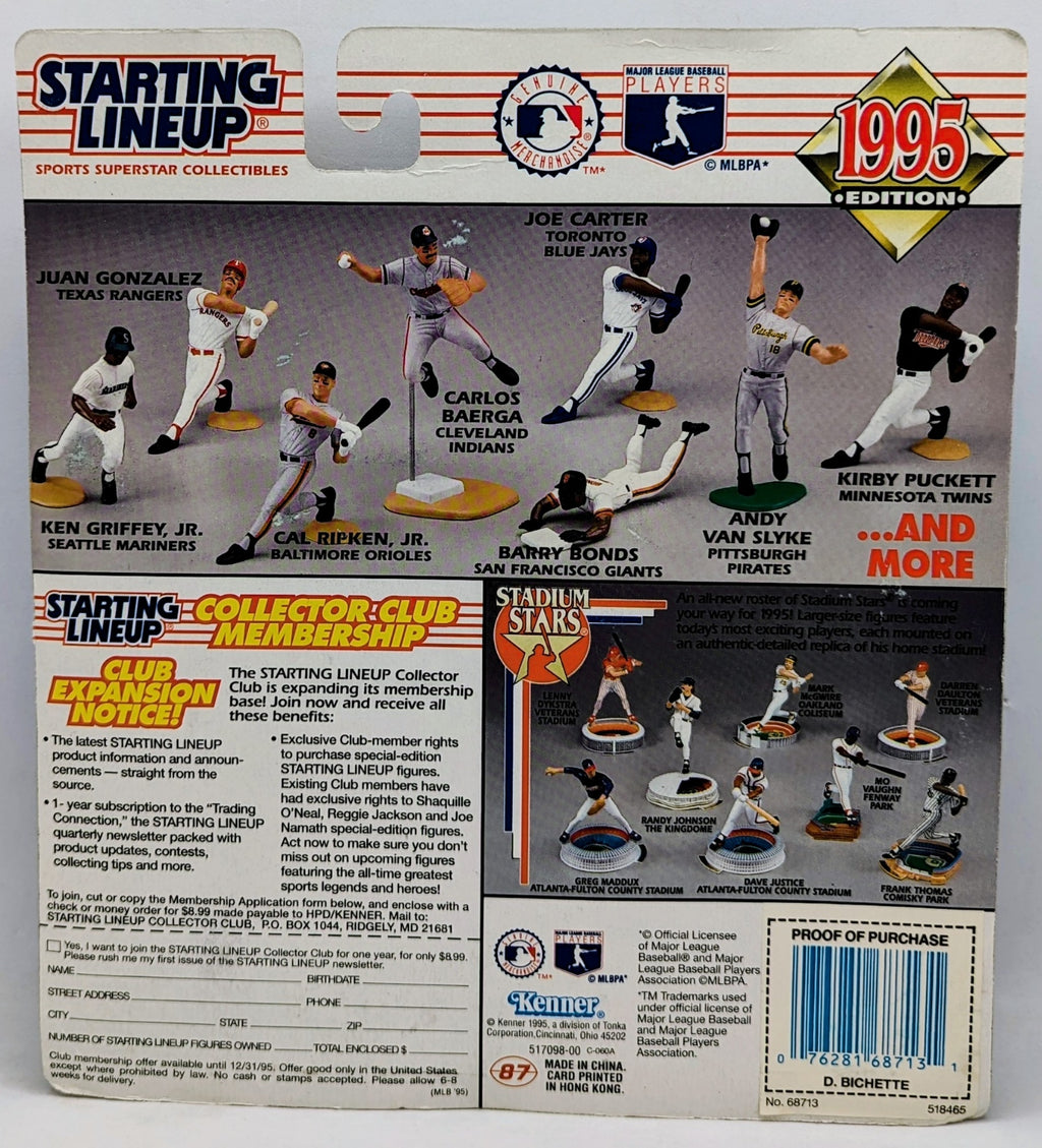 1995 Kenner Starting Lineup Dante Bichette Colorado Rockies Baseball Figure image 2