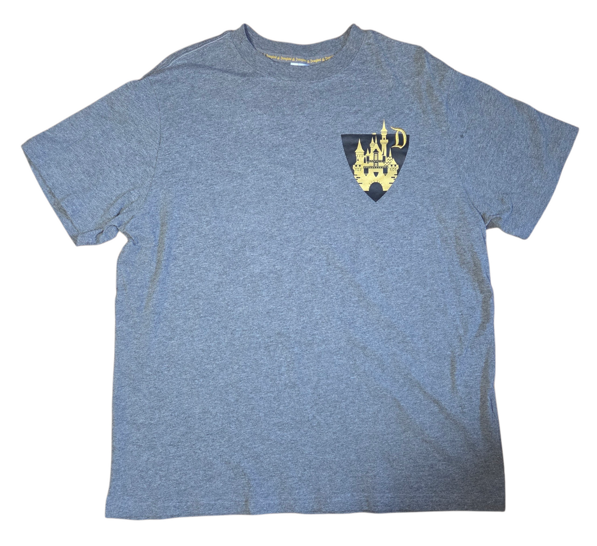 DisneyParks Disneyland Sleeping Beauty Castle Double Sided Grey T-Shirt Large