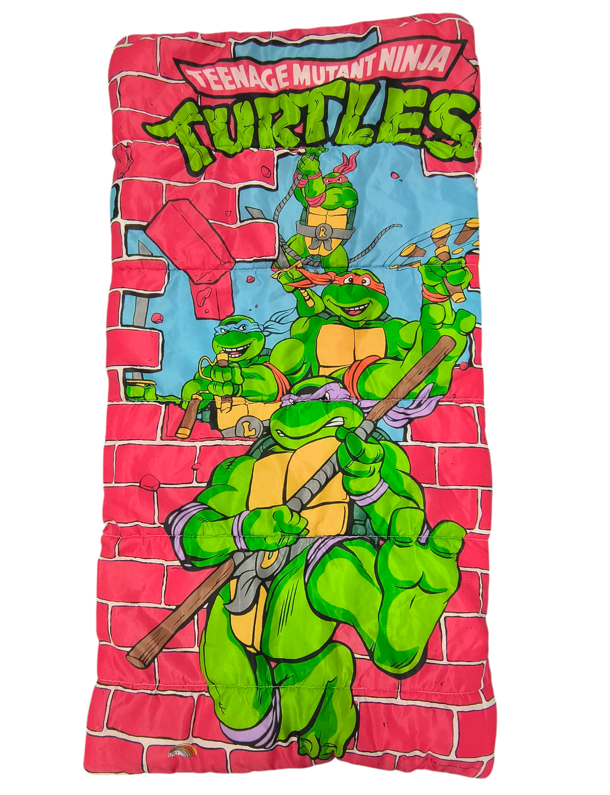 1991 ERO Mirage Studios TMNT Teenage Mutant Ninja Turtles Sleeping Bag Cover 55" image 2