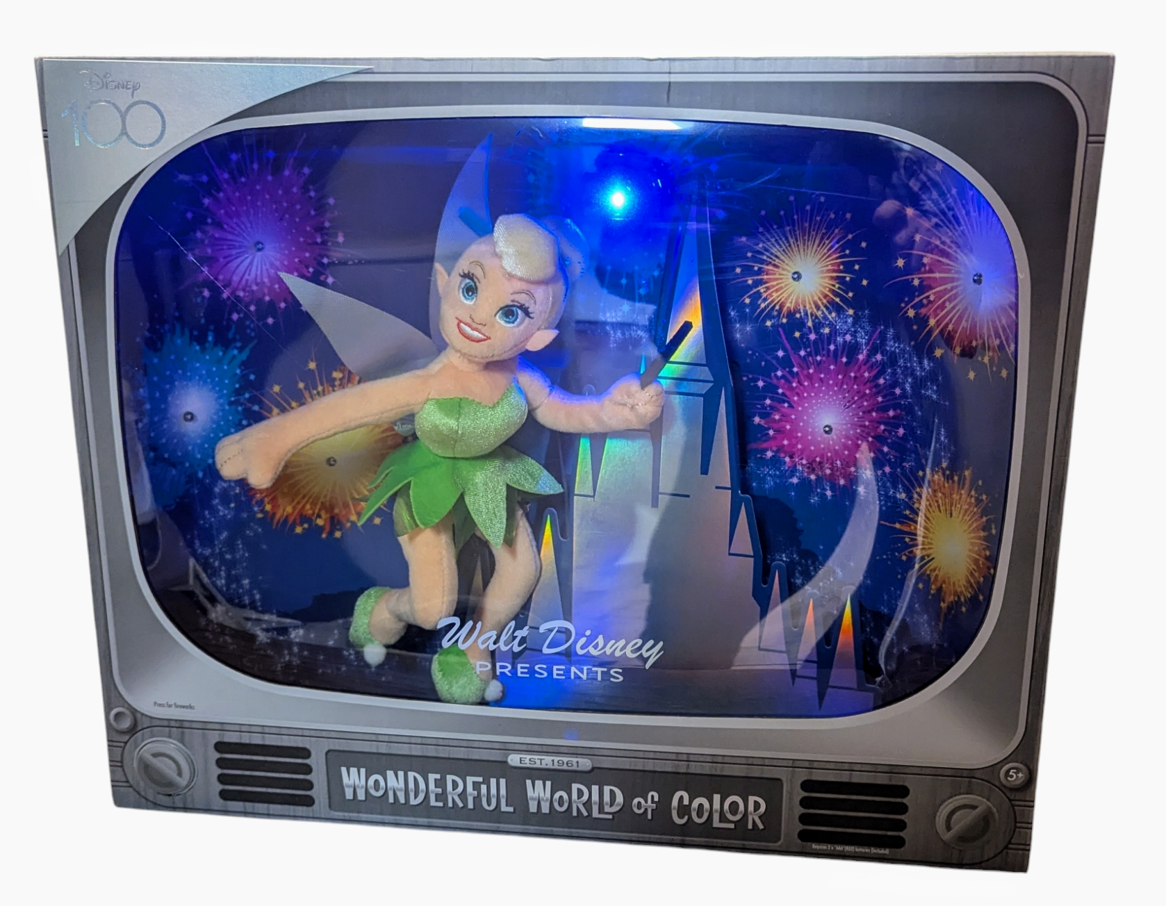 Disney 100 Years of Wonder Disney “Wonderful World of Color” Tinkerbell Plush image 3