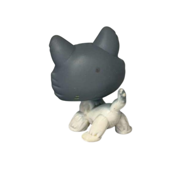 2007 Hasbro LPS Littlest Pet Shop Husky #210 White Grey w/ Teal Eyes image 2