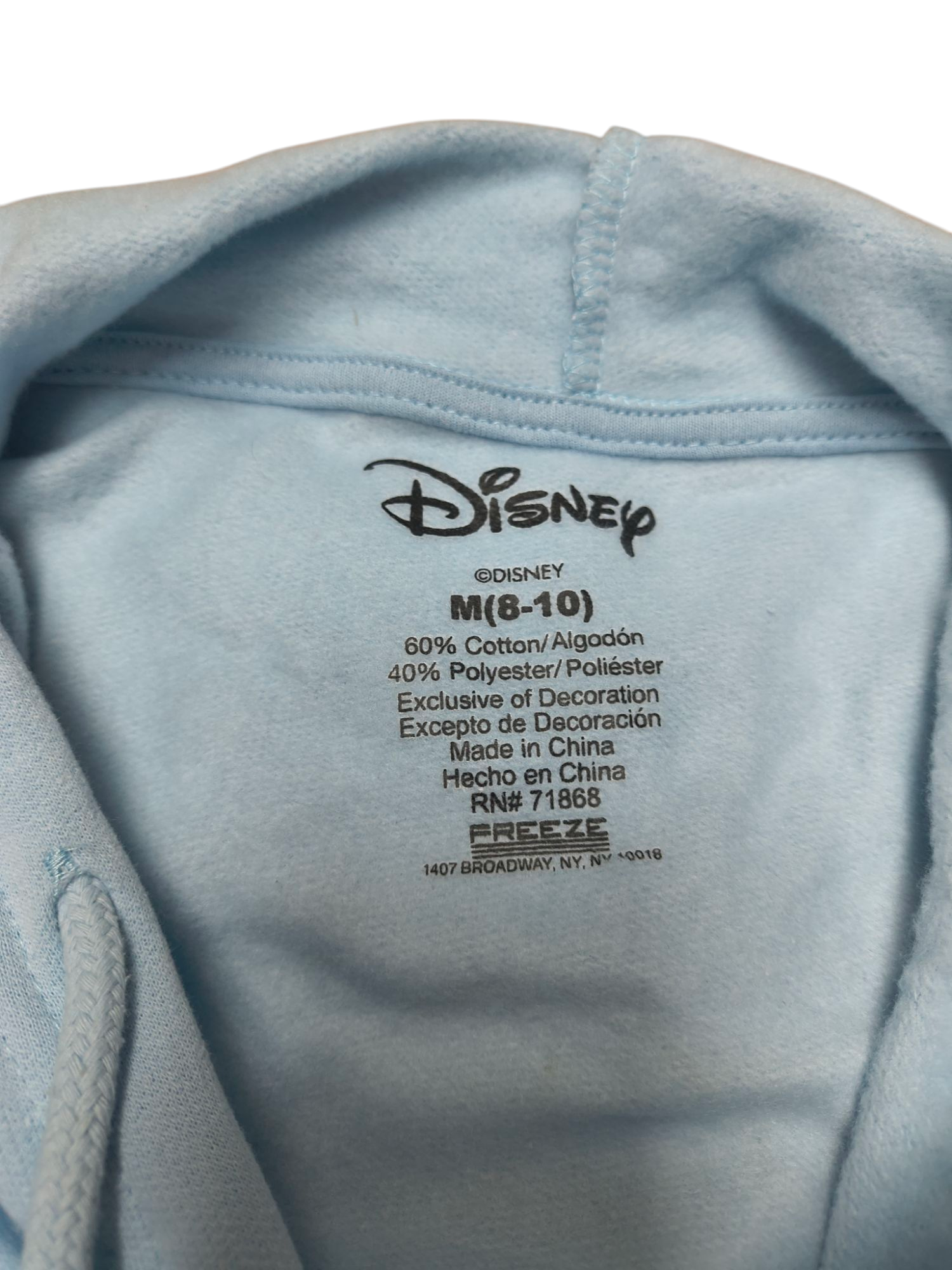 Freeze Disney Alice In Wonderland Blue Hoodie Sweatshirt Cheshire Cat M(8-10) image 3