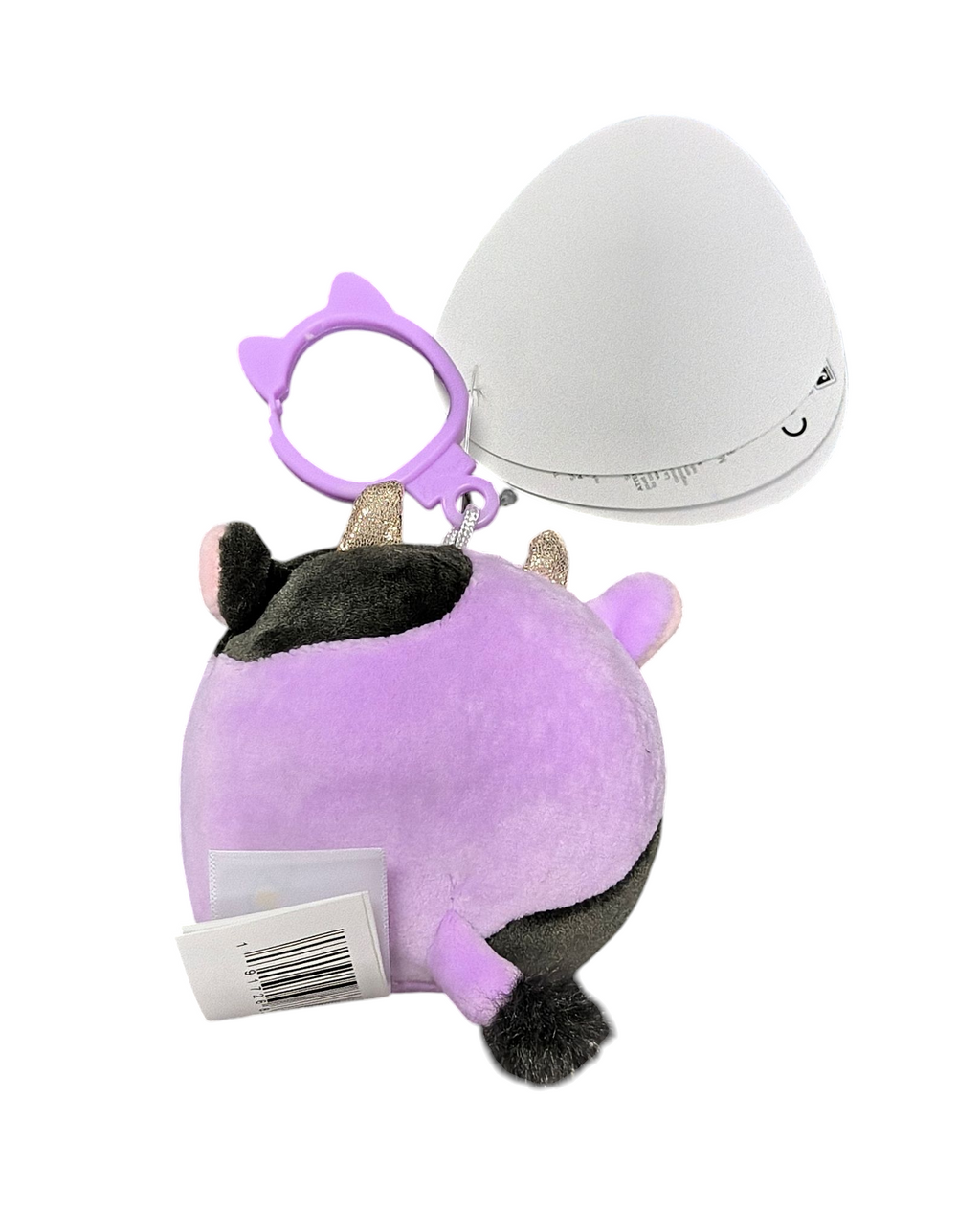 2025 Squishmallow Easter Alexie the Cow with Bowtie 4" Bag Clip Plush image 2