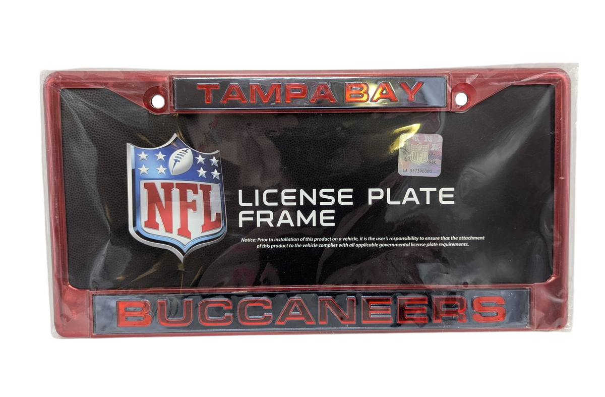 Rico Tampa Bay Buccaneers Red Metal License Plate Frame