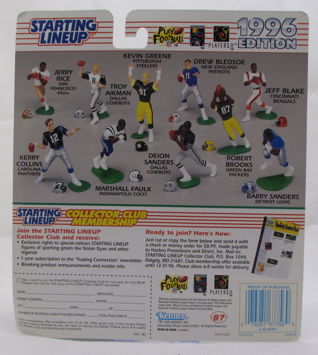 1996 Starting Lineup John Elway Denver Broncos Football Figure image 2