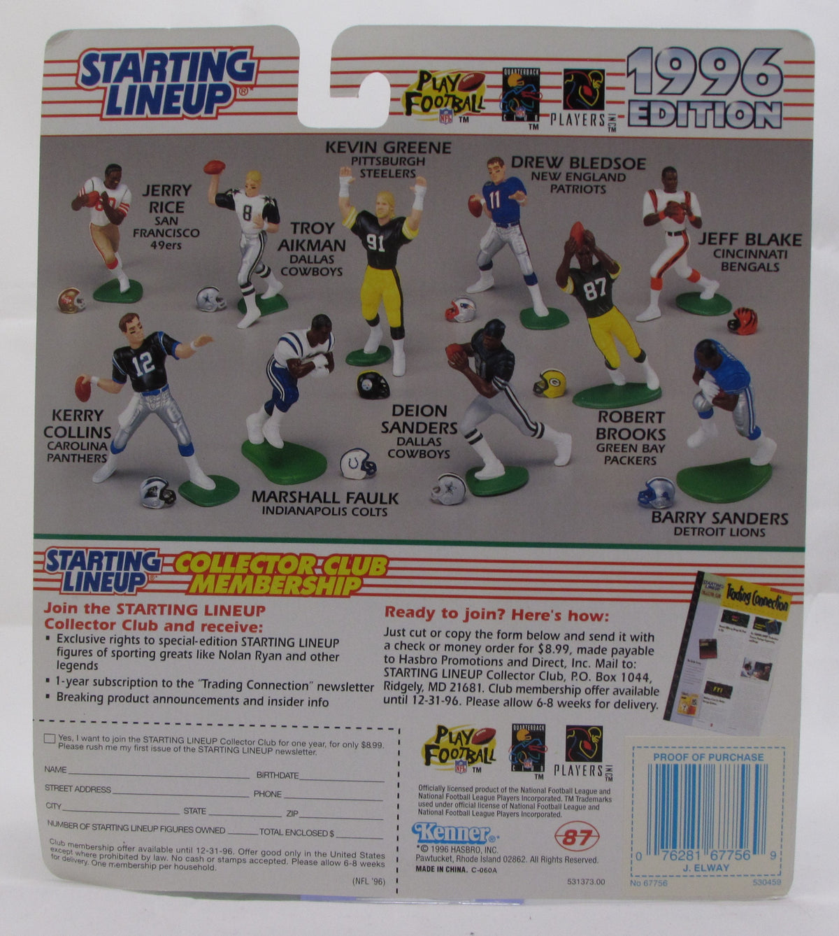 1996 Starting Lineup John Elway Denver Broncos Football Figure image 2