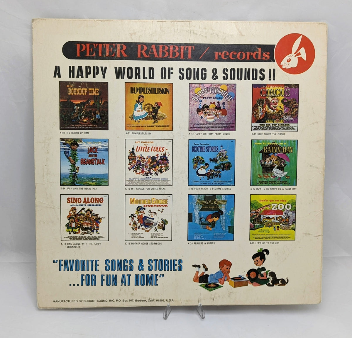 Vintage Peter Rabbit The Hit Parade For Little Folks Vinyl Record LP 33 image 2