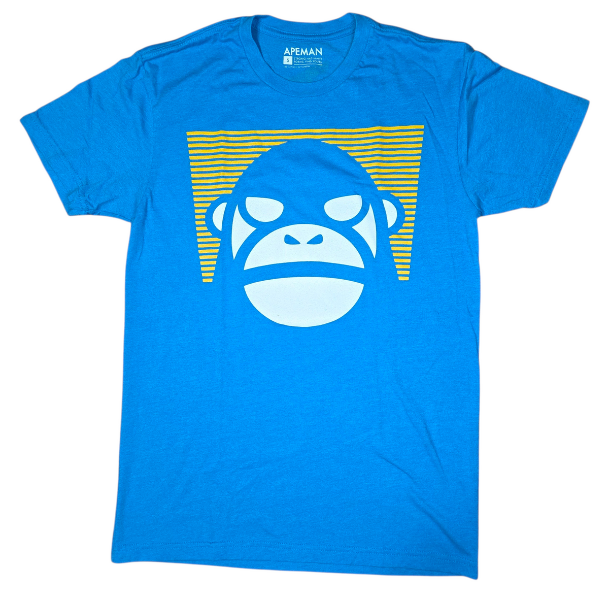 Apeman Strong Graphic Double Sided Blue T-Shirt Size Small