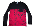 Rue 21 Black and Red Skater Graphic Art Style Long Sleeve Shirt Size Medium