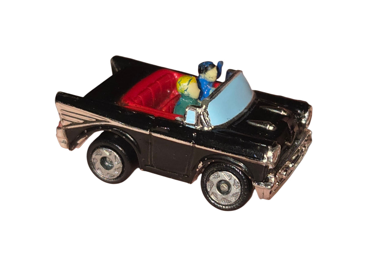 1994 Galoob Micro Machines Black '57 Chevy Bel Air Convertible w/ Passengers image 2