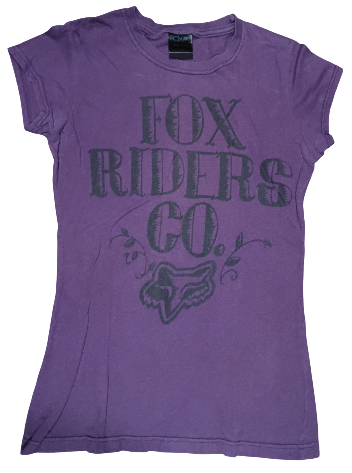 Y2K Fox Racing Fox Riders CO Logo Purple Medium T-Shirt