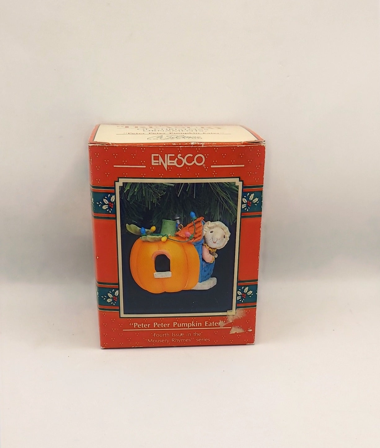 1991 Enesco Peter Peter Pumpkin Eater 4th in Mousery Rhymes Series Ornament