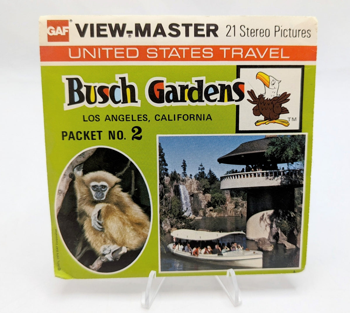 1975 GAF View-Master Busch Gardens Los Angeles California Packet #2 3 Reel Pack