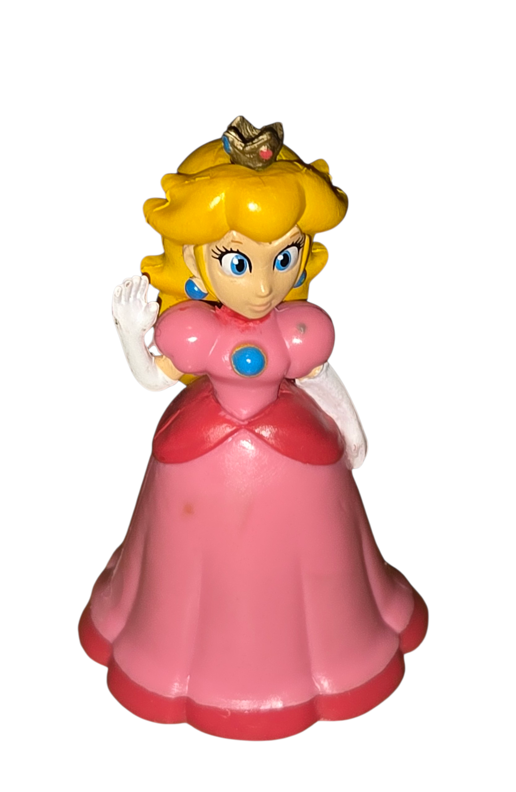 2007 Super Mario Bros 3.25" Bowser & 2" Princess Peach Waving PVC Figure Set image 4