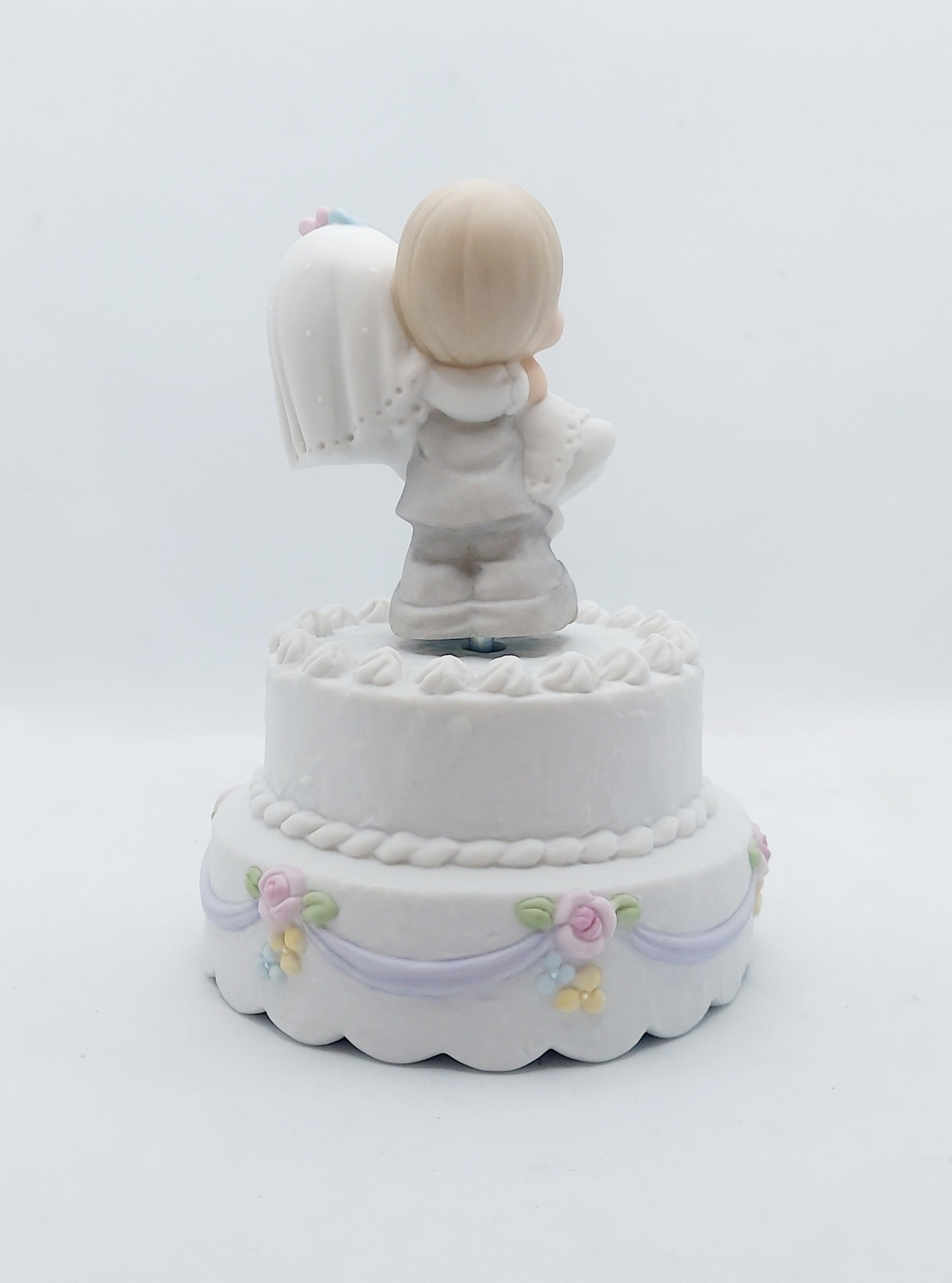 2000 Precious Moments Wedding Accessory Wedding Musical Figurine image 2