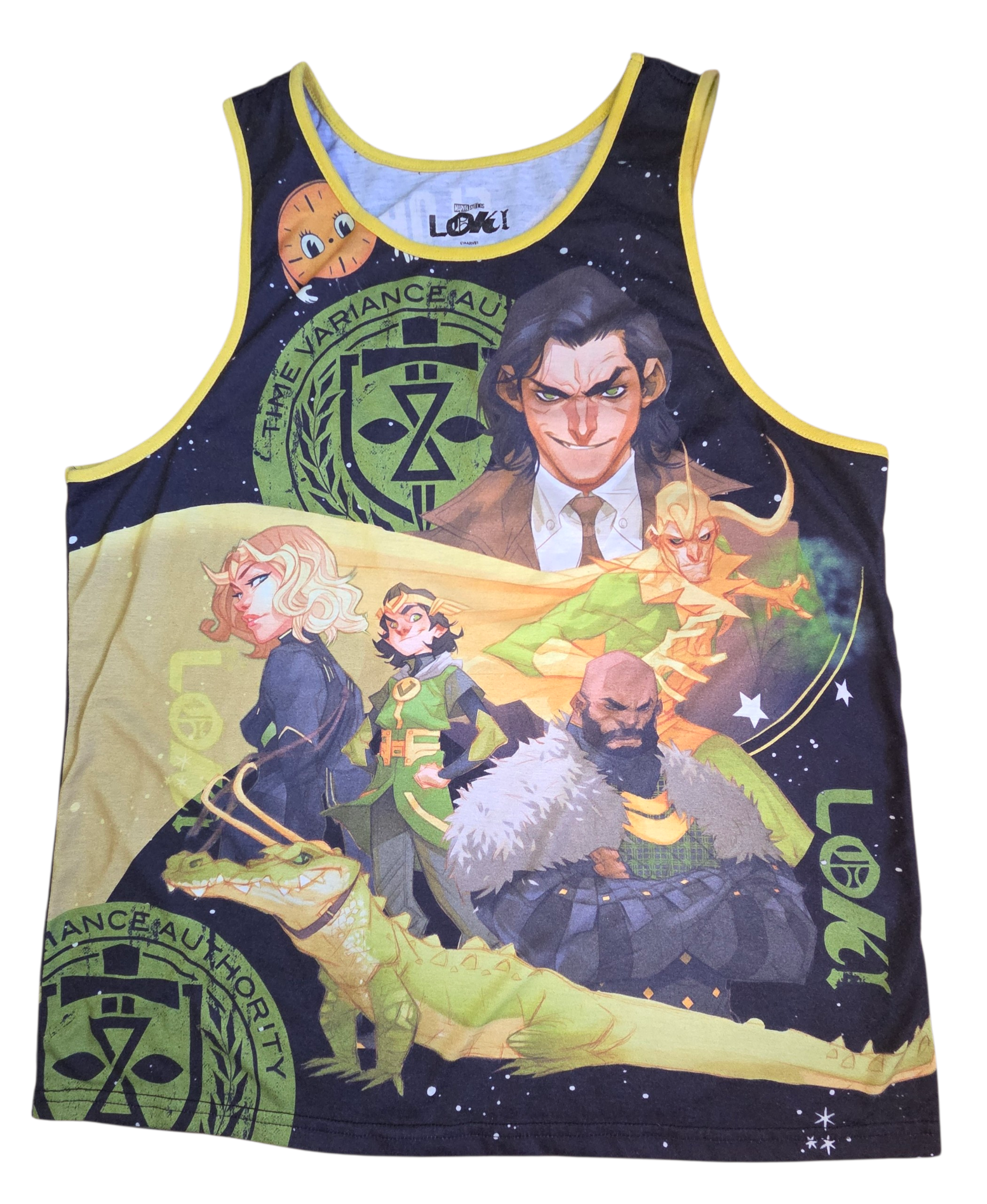 Hot Topic Marvel Comics Loki Cartoon Variants Sublimated Tank Top Size XL