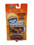 1989 Matchbox Official Car & Driver Collector Cards Ford T-Bird Turbo Coupe