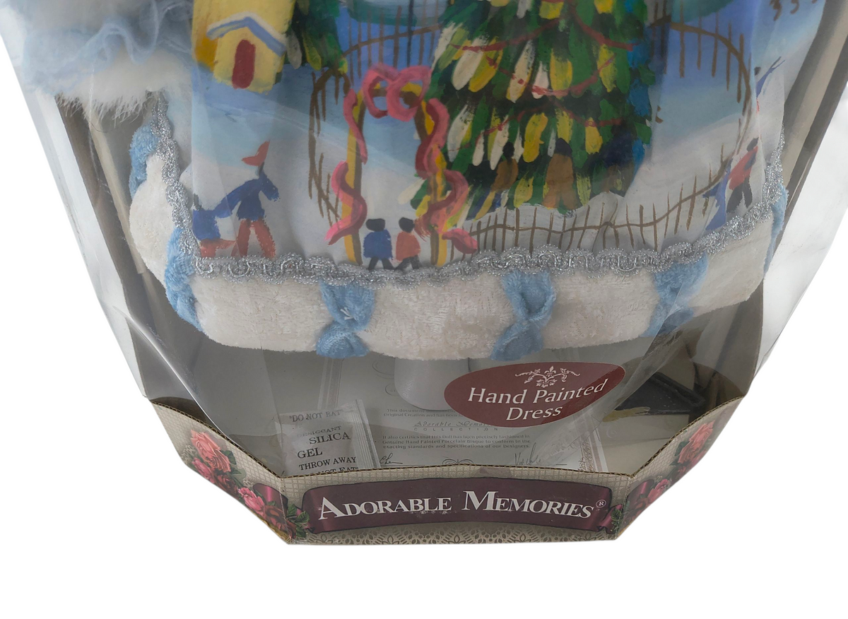 Adorable Memories Bisque Porcelain Doll Holiday 18" Hand Painted Christmas Tree image 3