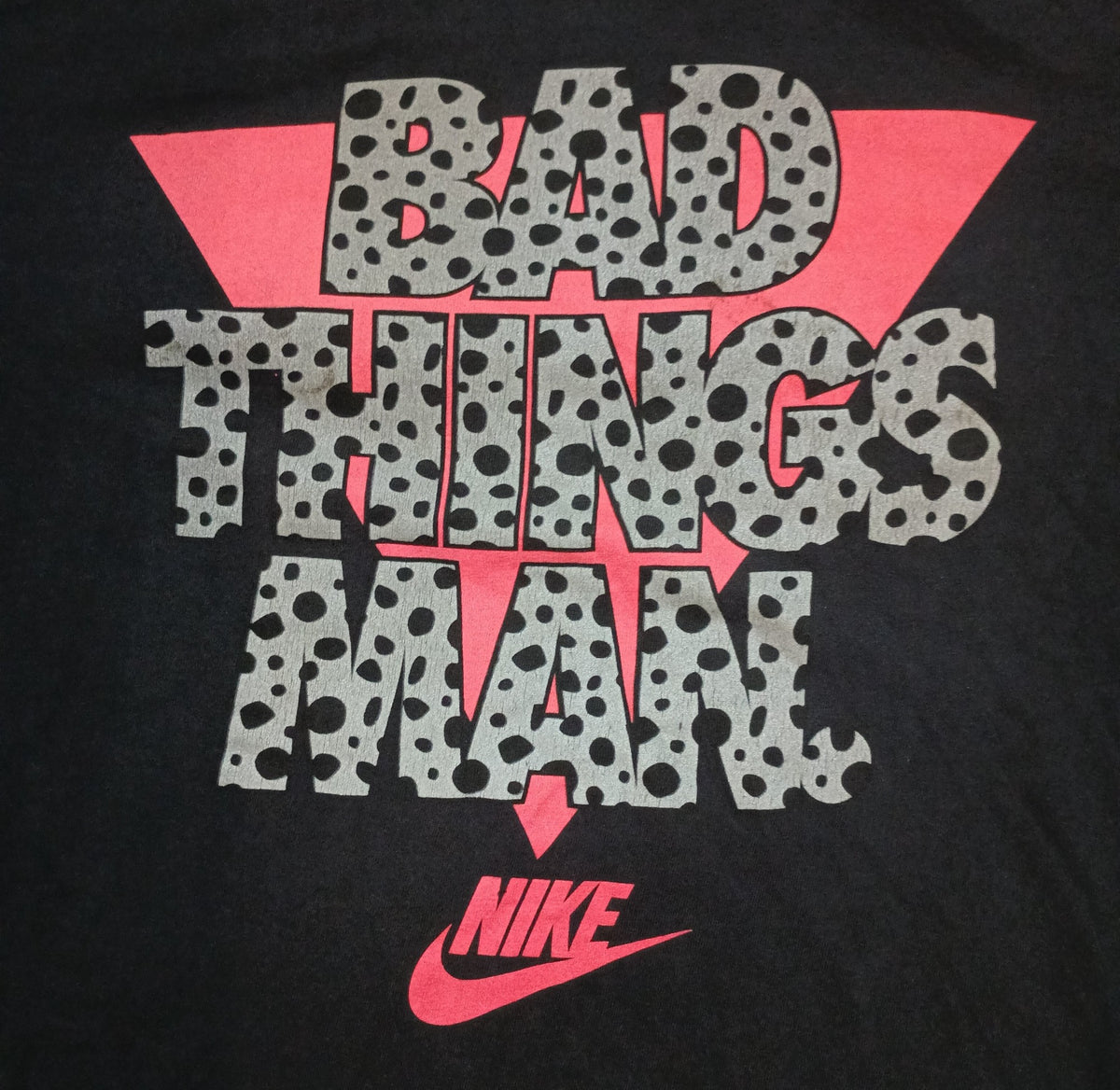Nike Bad Things Man Retro Swoosh Regular Fit Black Logo T-Shirt Men’s Large image 3