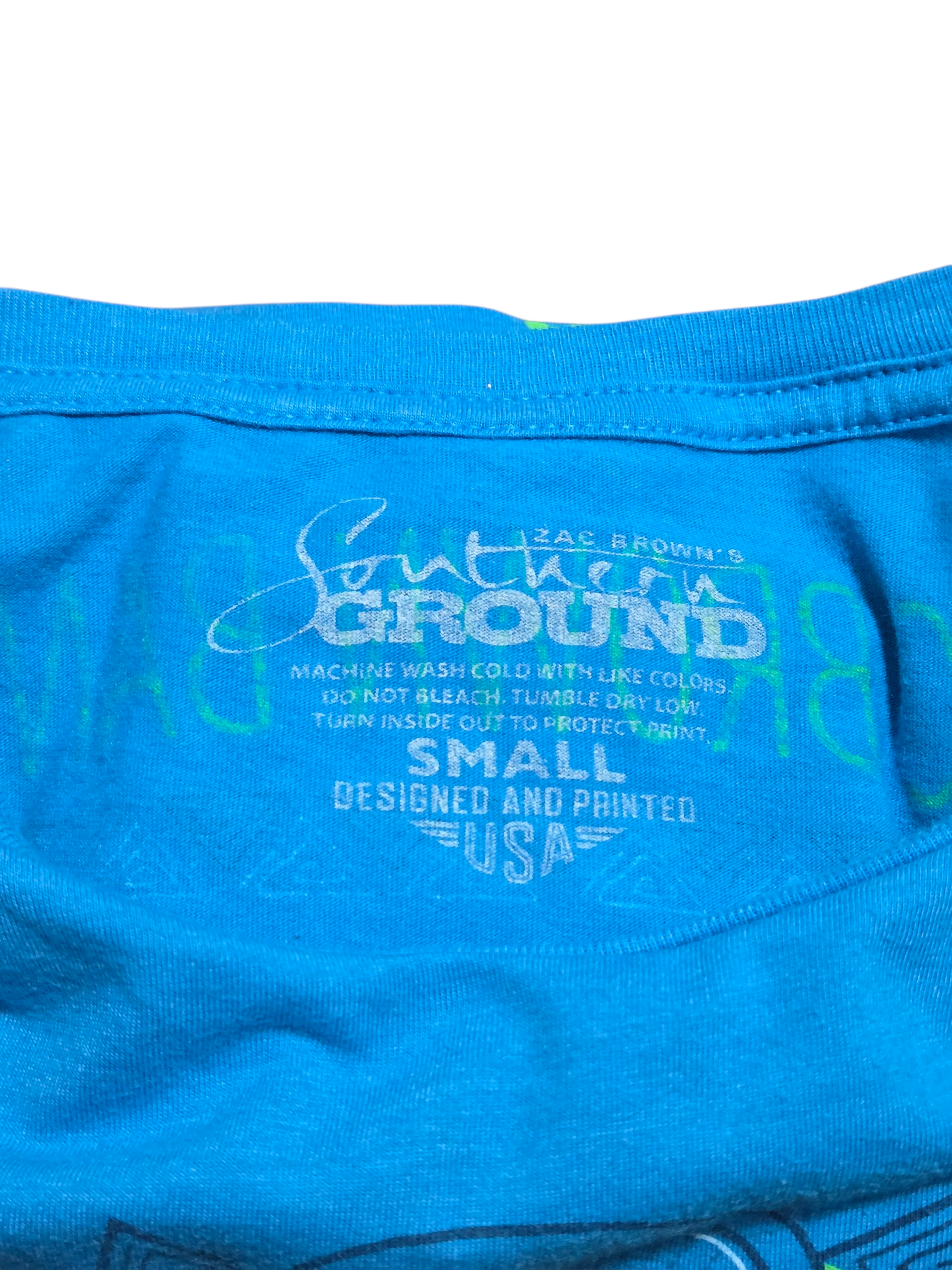 2016 Zac Brown Band Black Out The Sun Tour Ladies Size Small Blue T-Shirt image 3