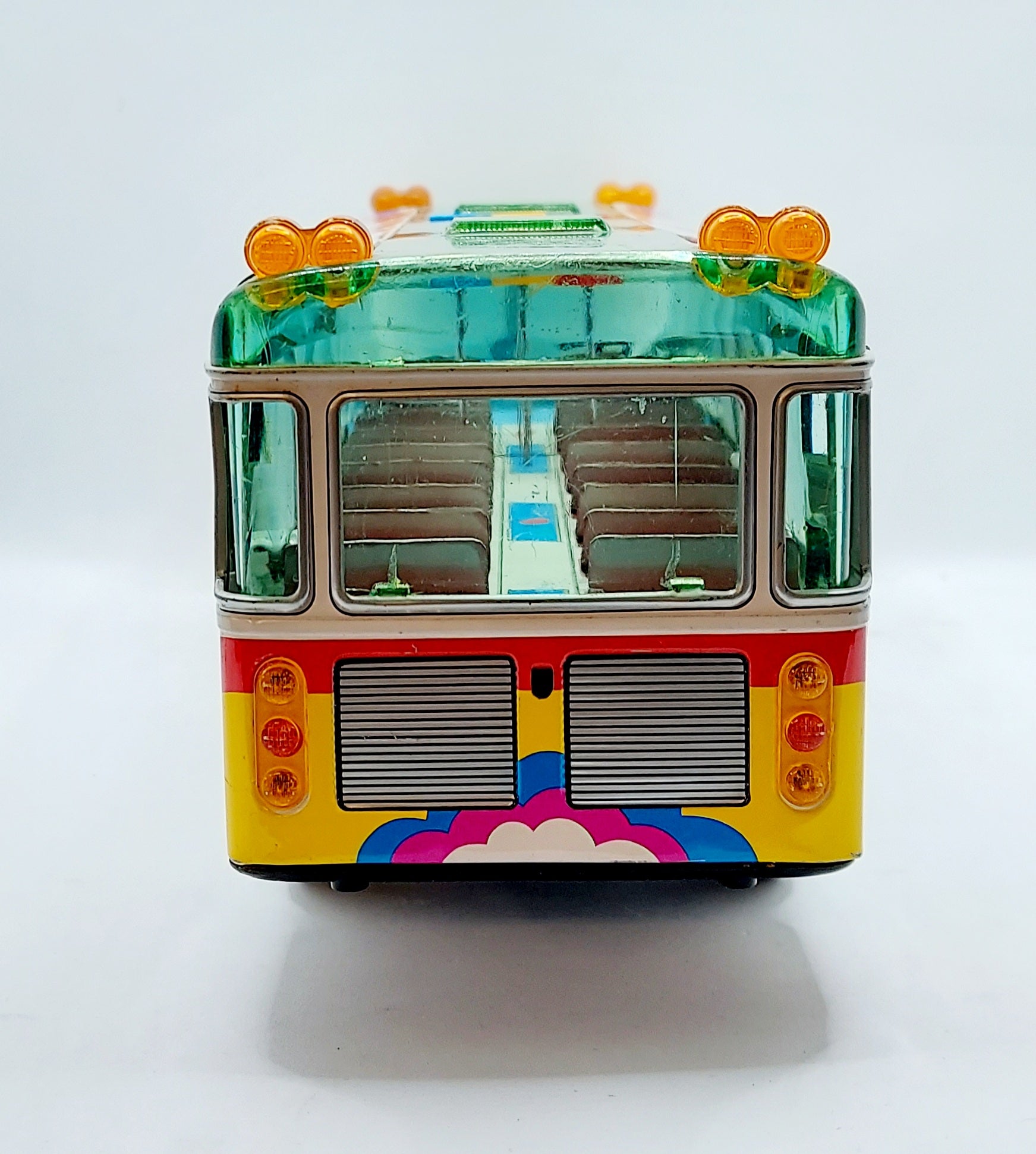 Vintage Alps Toy Japan Daiya Toy Tin Melody Bus image 4