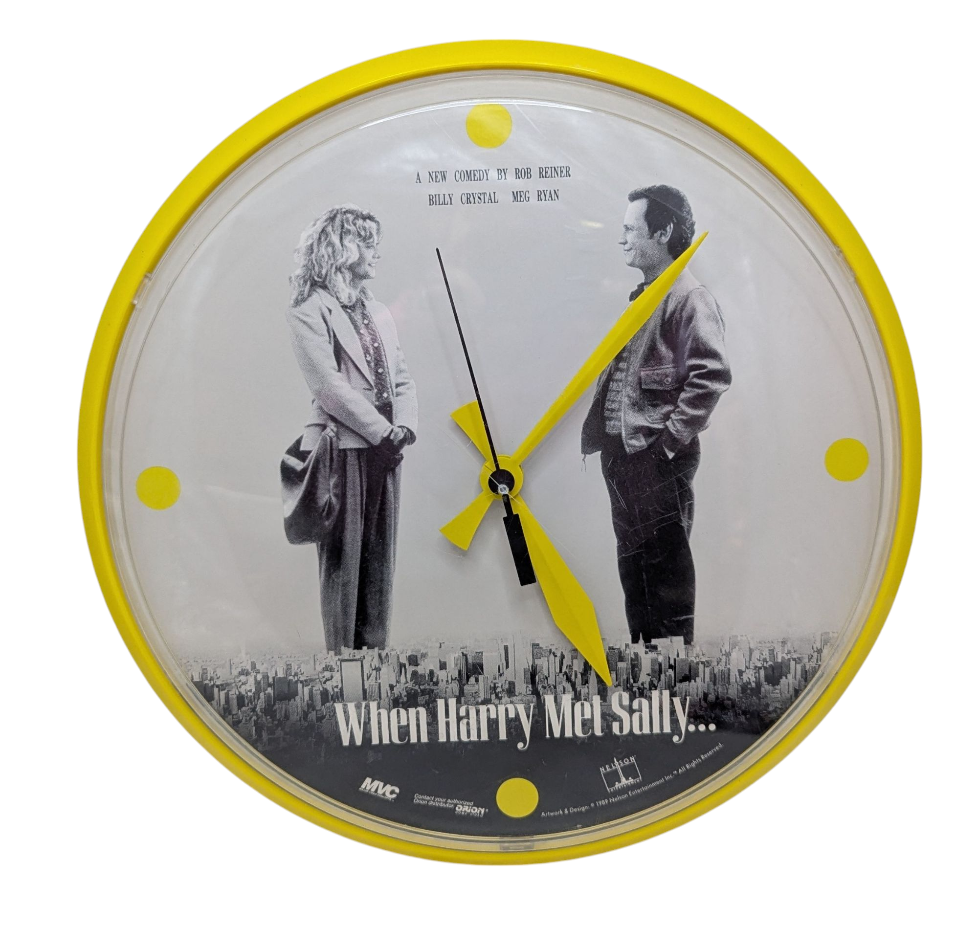 1989 Nelson When Harry Met Sally Plastic Round Wall Clock 12"