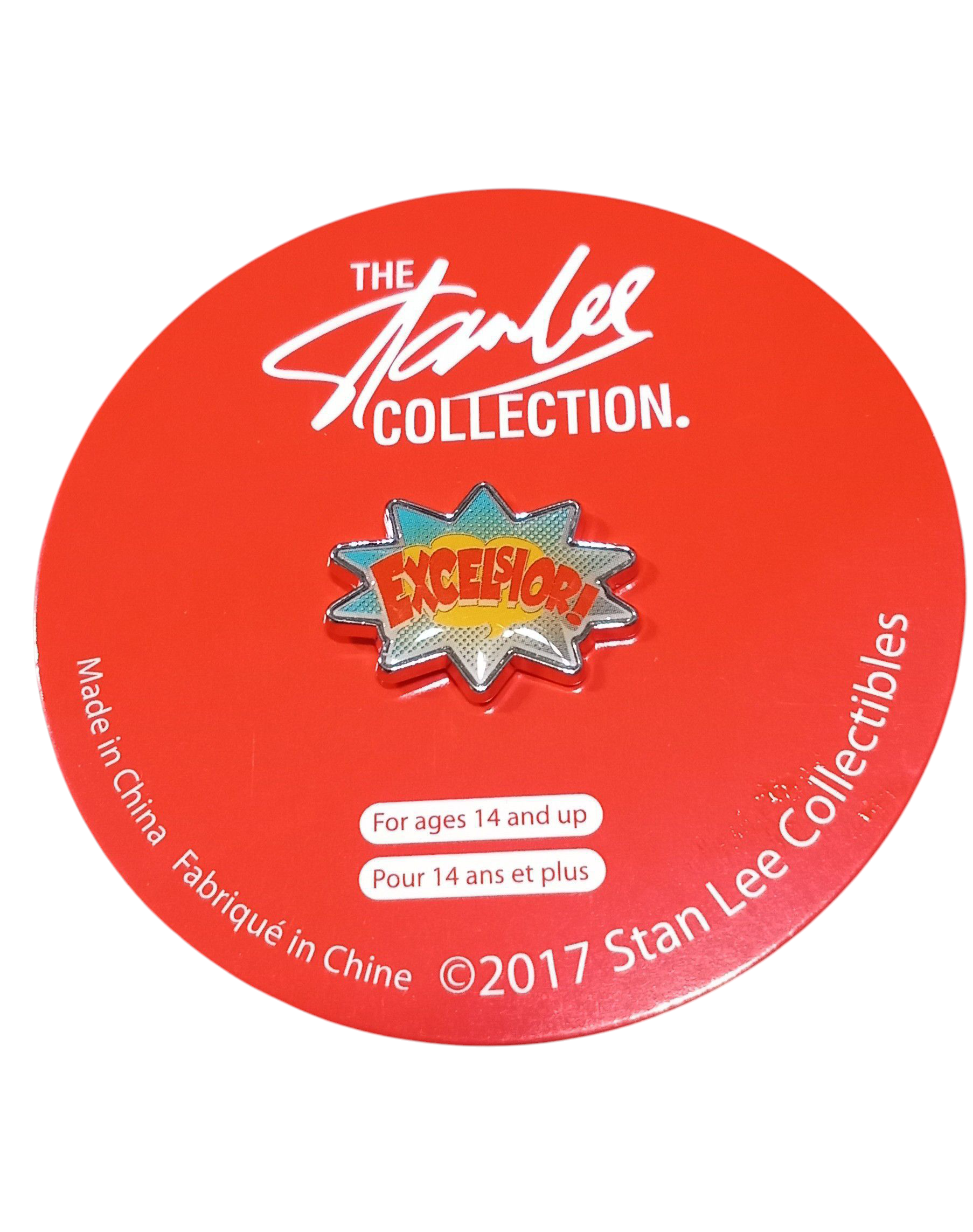 2017 Nerd Block Stan Lee Collection Excelsior Word Bubble Enamel Pin - DT