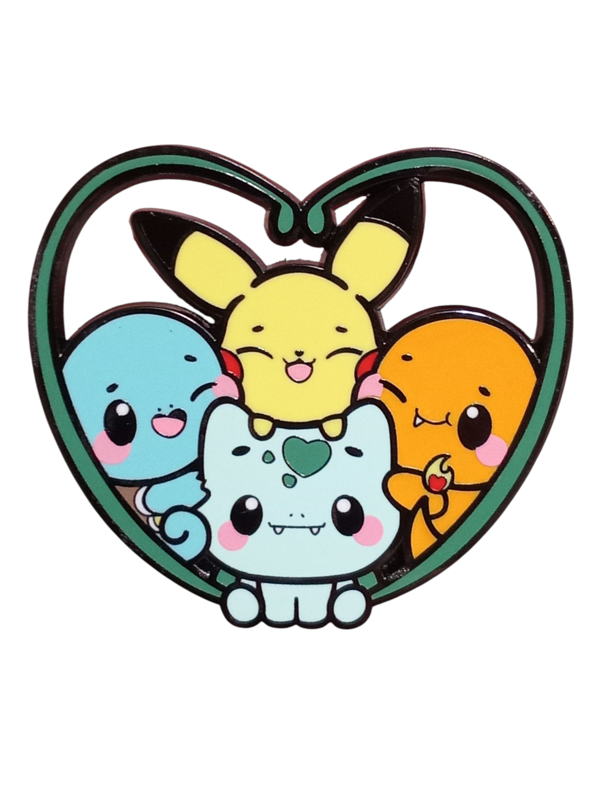 Nintendo Pokemon Chibi Group Bulbasaur, Squirtle, Pikachu & Charmander Pin