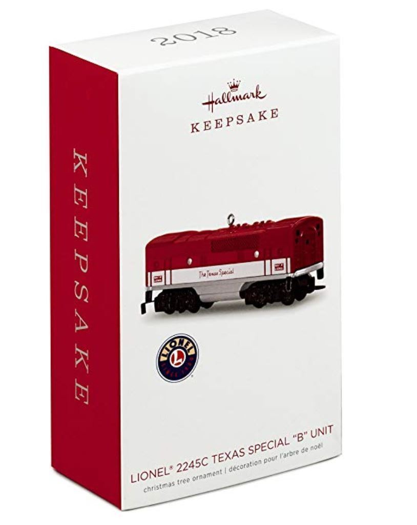 2018 Hallmark Keepsake Lionel 2245C Texas Special B Unit Ornament