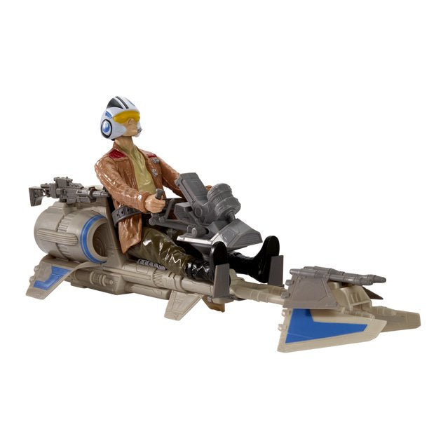 Star Wars The Force Awakens Speeder Bike With Poe Dameron Action Figure image 3