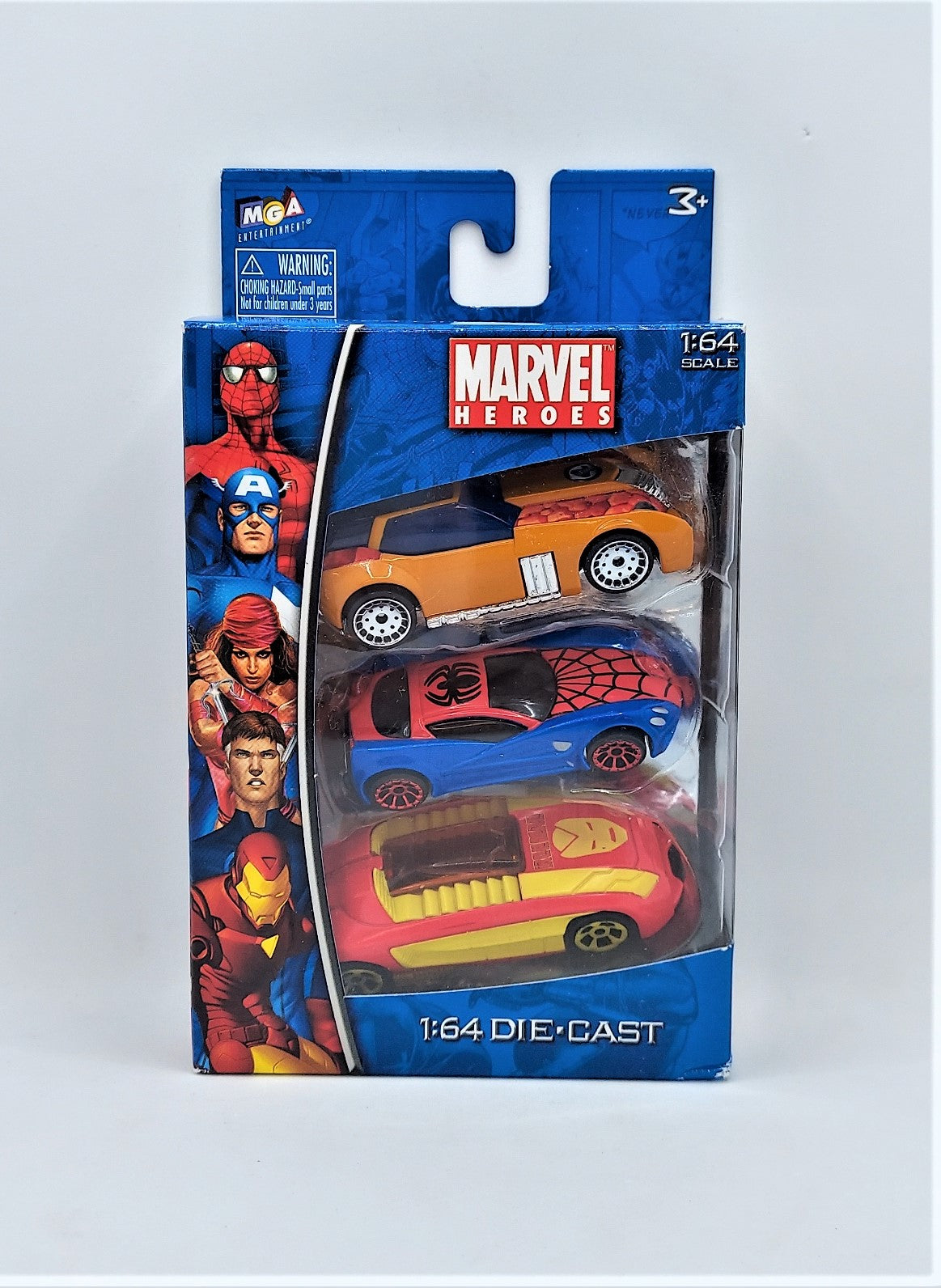 2006 Marvel Heroes The Thing, Spider-Man & Iron Man Die-Cast Cars