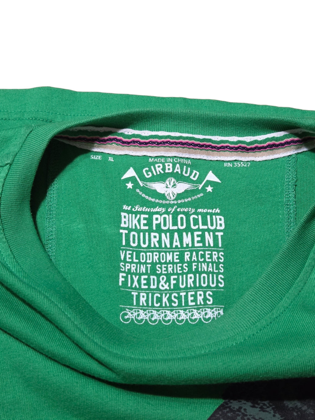 Marithé + François Girbaud Bike Polo Club Tournament Velodrome Green T-Shirt XL image 4