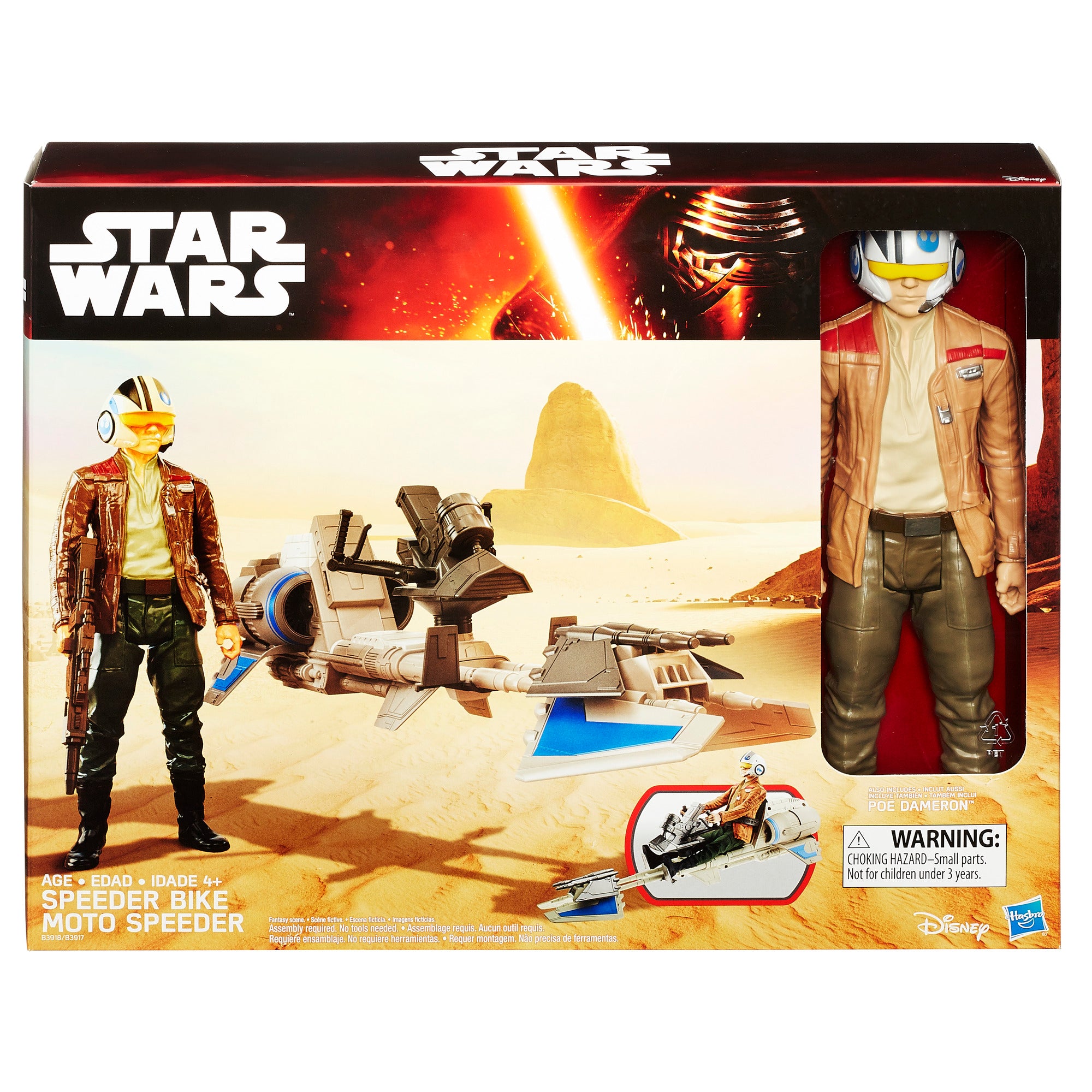 Star Wars The Force Awakens Speeder Bike With Poe Dameron Action Figure