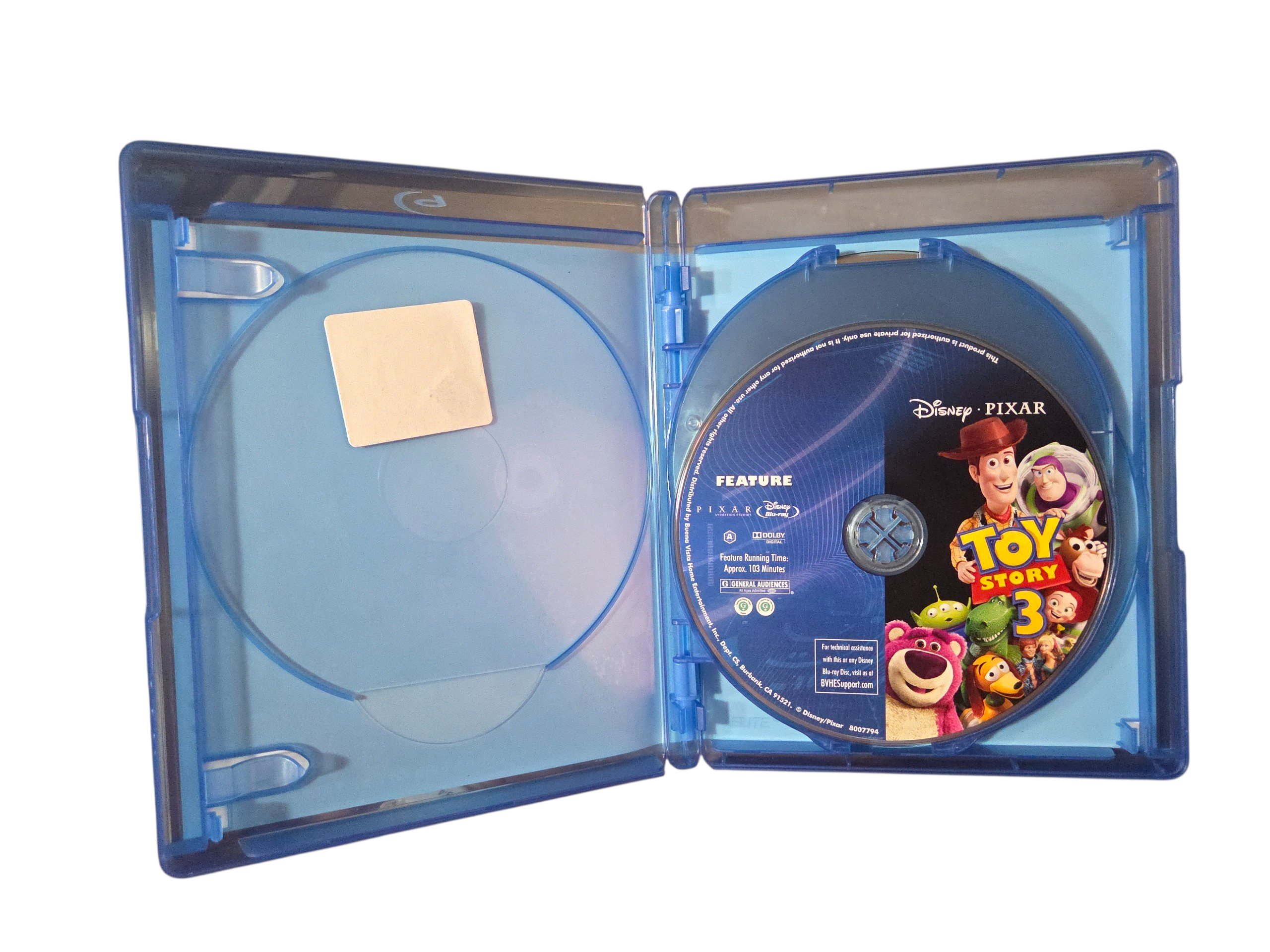 2010 Disney Toy Story 3 2 Disc Blu-ray Digital Copy - Missing DVD image 4